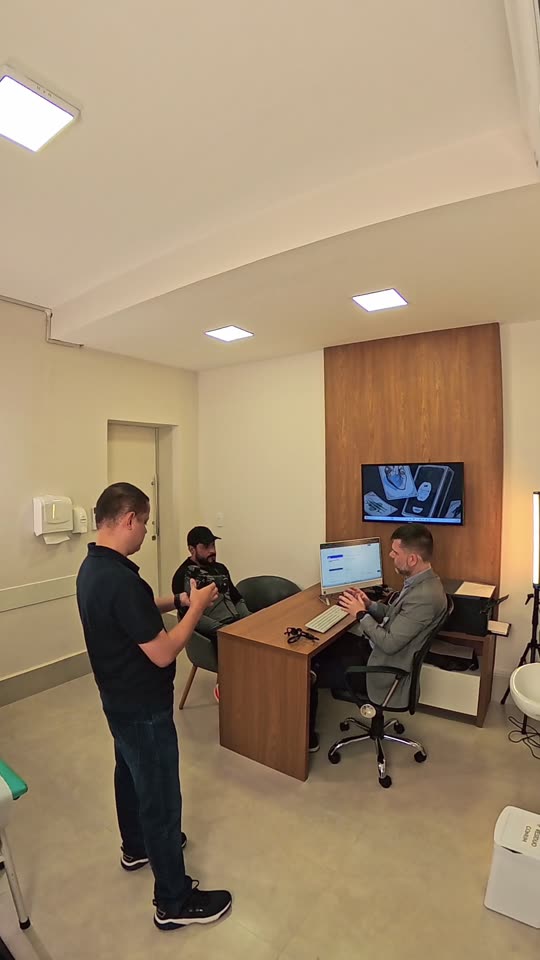 Bastidores da gravação de conteúdo do Dr. Daniéliso Fusco